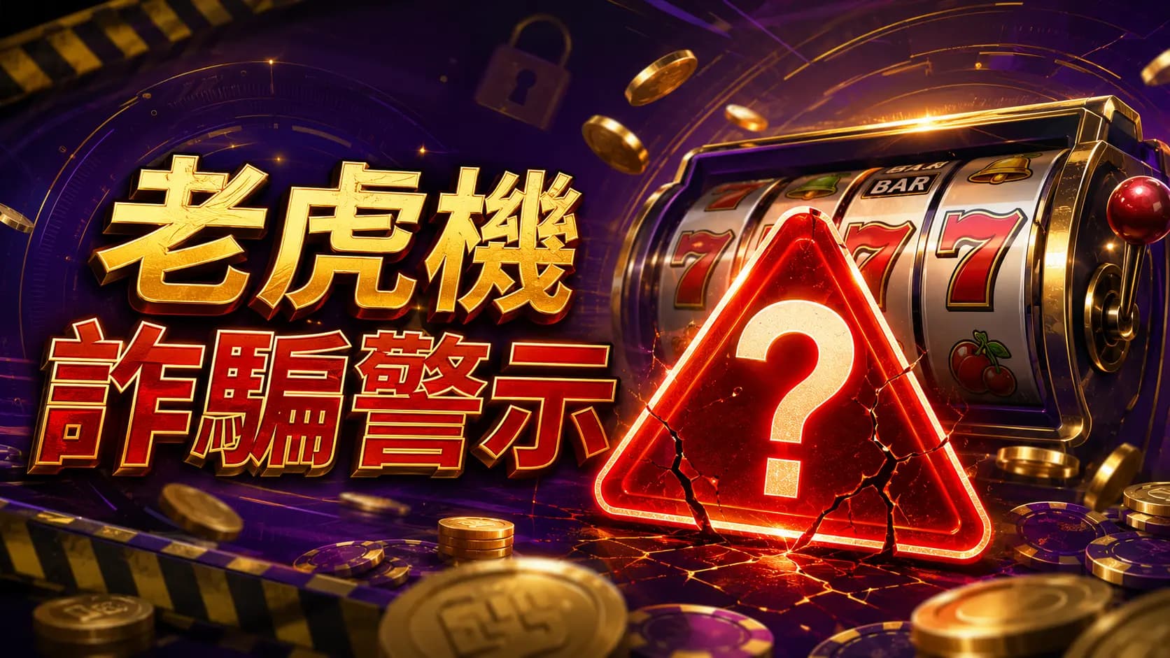 老虎機詐騙警示示意圖