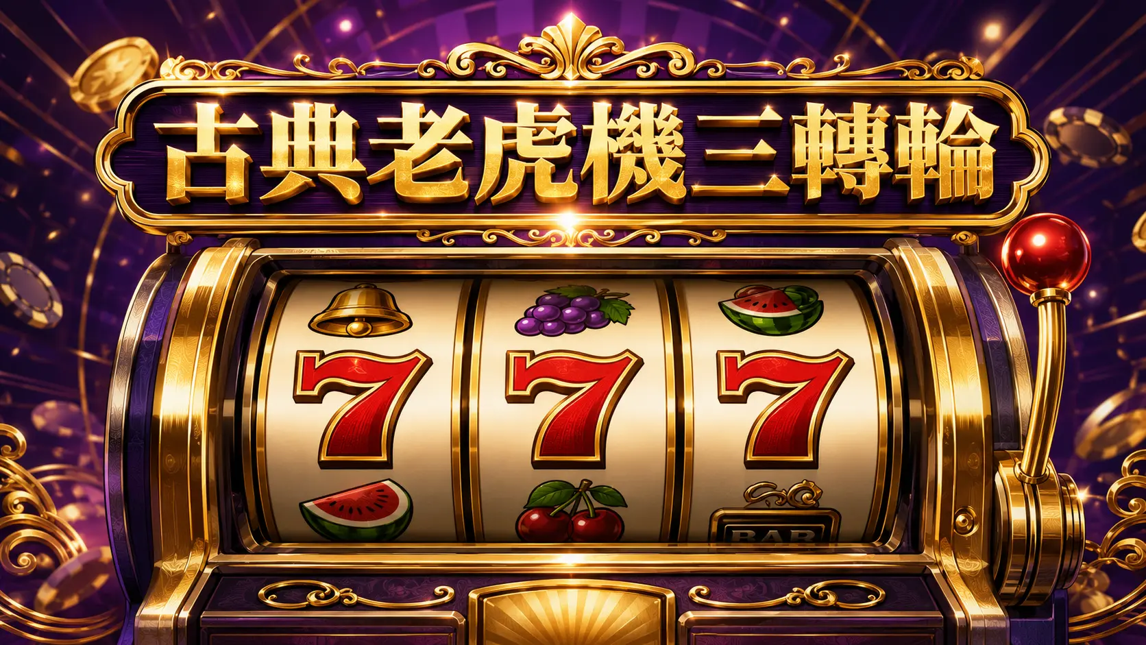 古典老虎機三轉輪示意圖