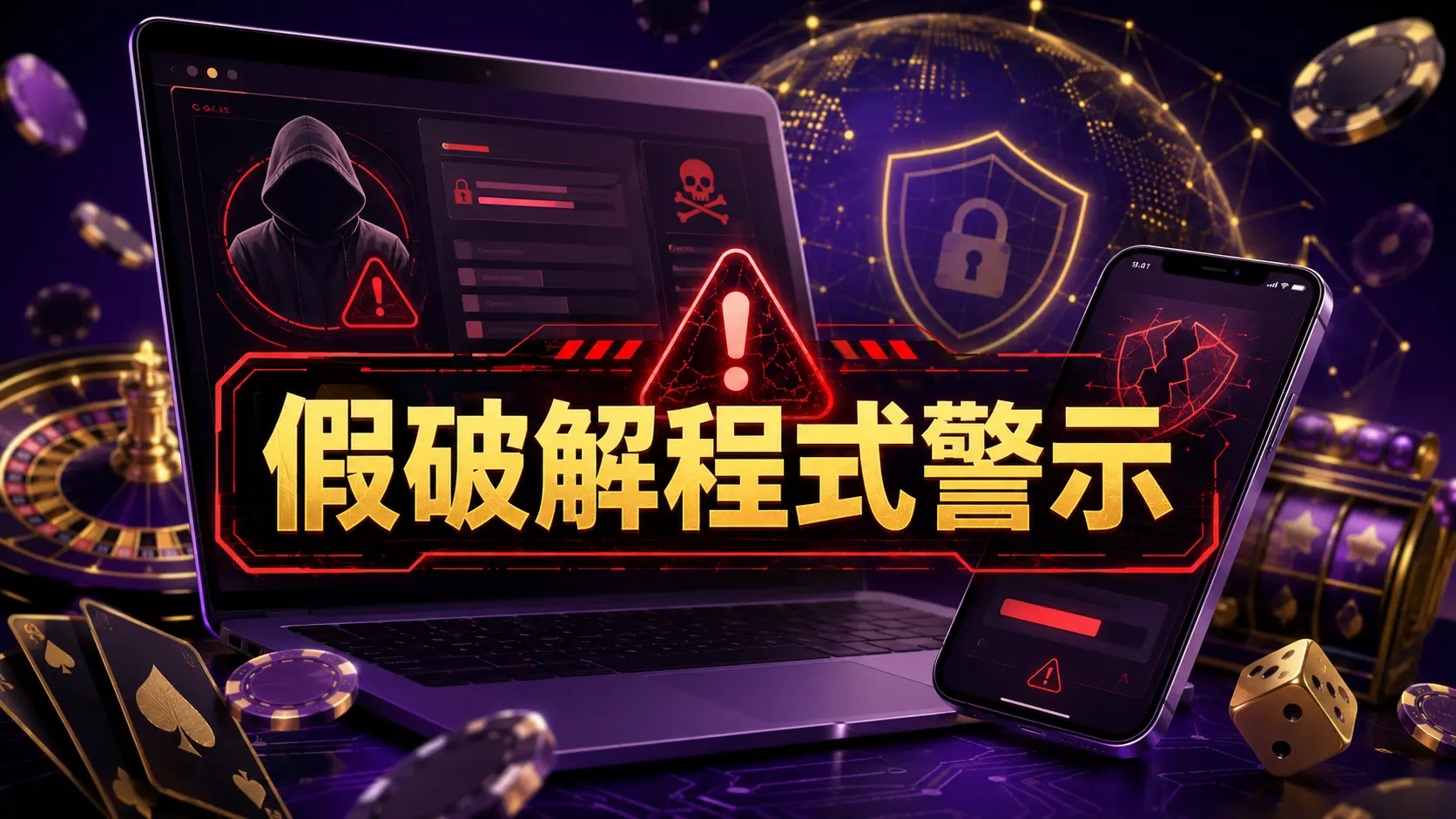 假破解程式警示示意圖