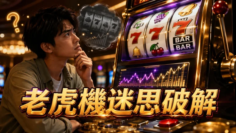 玩家一臉困惑看著老虎機畫面思考傳言真假