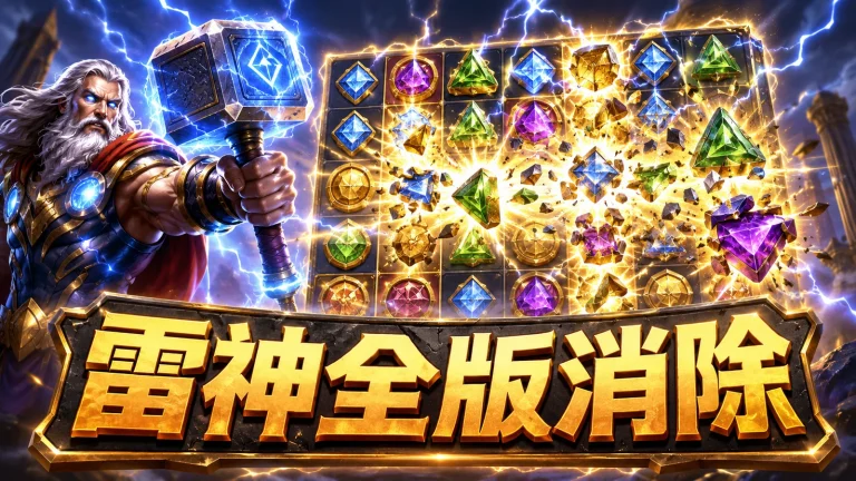 雷神之鎚畫面觸發全版消除，符號逐一爆開